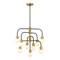 Z-Lite Neutra 9 Light Chandelier, Matte Black + Foundry Brass & Opal 621-9MB-FB - alternate 7